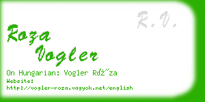 roza vogler business card